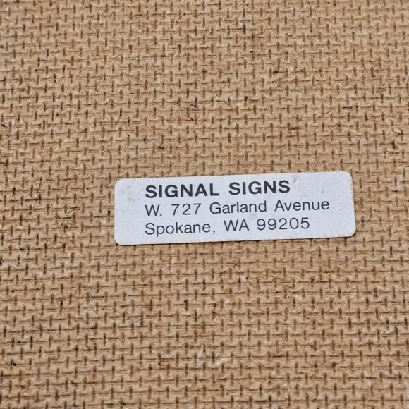 Vintage GREAT NORTHERN Railway Logo Painted Wooden Sign Railroad 11" Cork - Picture 7 of 7